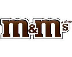 m&m chocolate official logo of the company