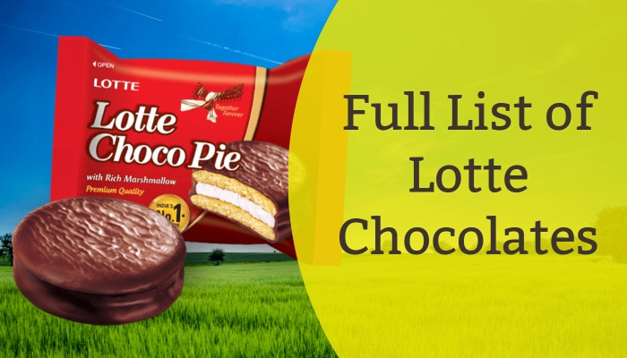 Full List of Lotte Chocolates