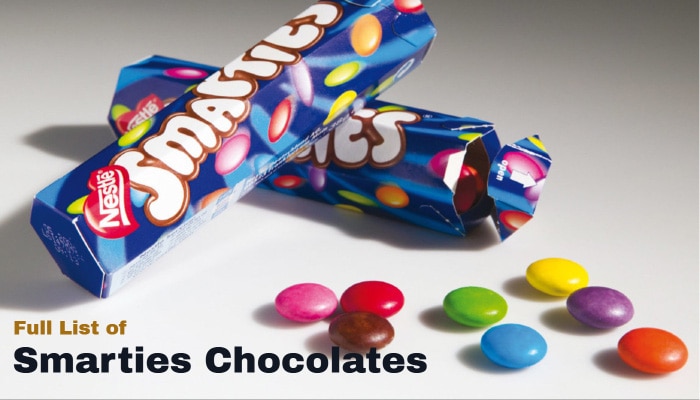 Full List of Smarties Chocolates