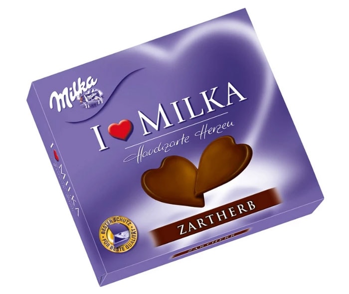 Milka I Love Milka - Tenderly Dark Chocolate Hearts