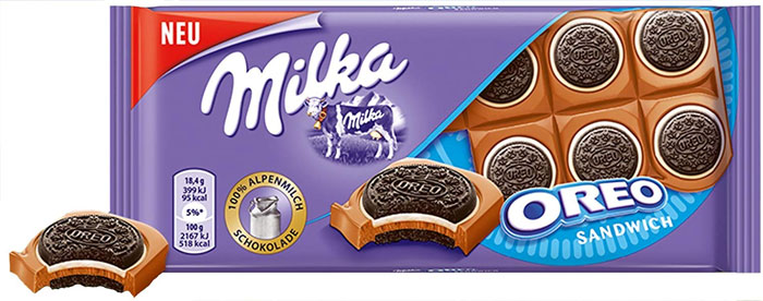 Milka Oreo Sandwich Chocolate Bar