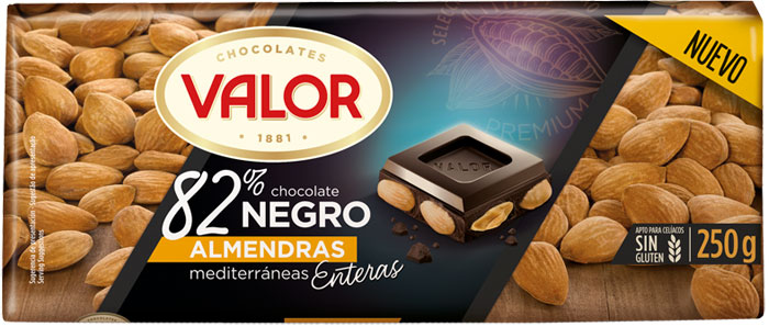 Dark Chocolate 82% Cocoa with Almonds