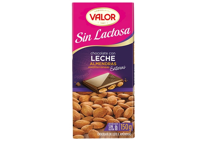Lactose-Free Milk Chocolate with Almonds