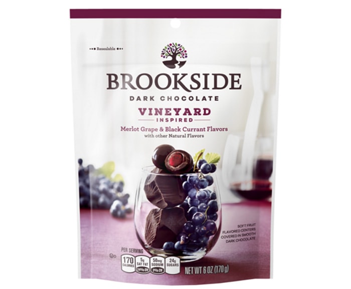 Brookside Dark Chocolate Vineyard Inspired Merlot Grape & Black Currant Flavors
