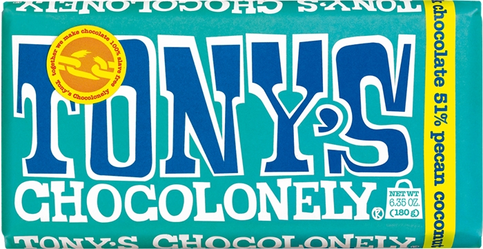 Tony’s Chocolonely Dark Pecan Coconut